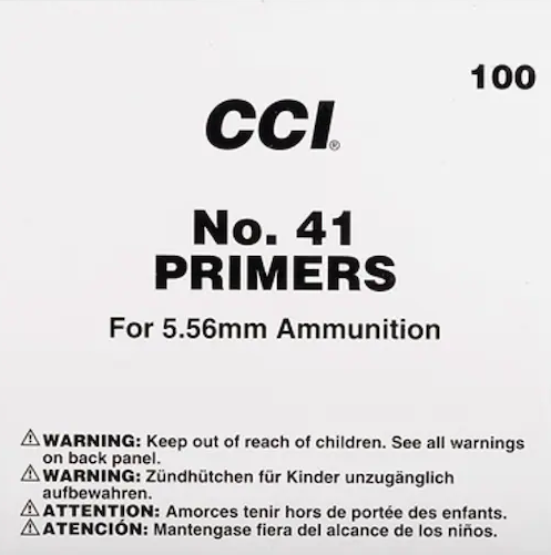 Buy CCI Small Rifle 5.56mm NATO-Spec Military Primers #41 Box of 1000 Online