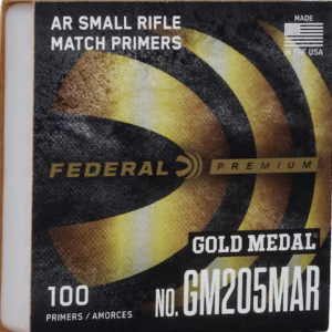 Buy Federal Premium Gold Medal AR Match Grade Small Rifle Primers #GM205MAR Box of 1000 Online