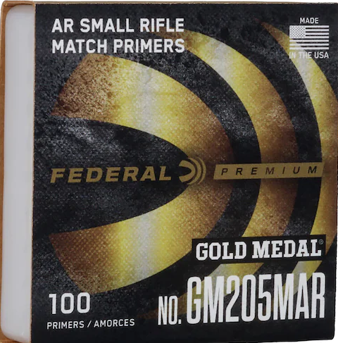 Buy Federal Premium Gold Medal AR Match Grade Small Rifle Primers #GM205MAR Box of 1000 Online