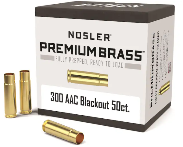 Buy Nosler Custom Brass 300 AAC Blackout Box of 50 Online