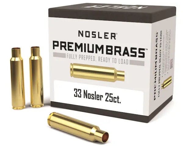 Buy Nosler Custom Brass 33 Nosler Box of 25 Online