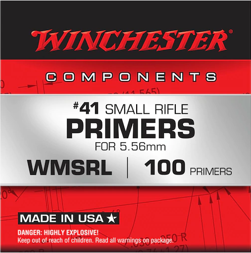 Buy Winchester Small Rifle 5.56mm NATO-Spec Military Primers #41 Box of 1000 Online
